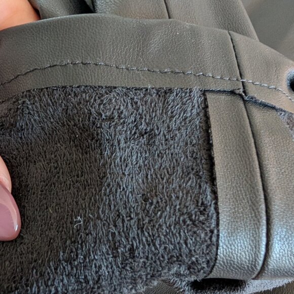 Zara NWT Faux Leather Pants High Waist Gold Hardware Size 2 - Picture 9 of 11